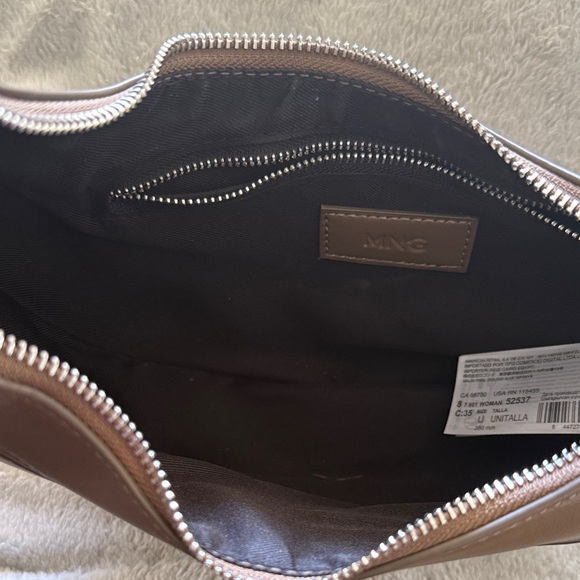 Mango Crescent Shoulder Bag in Taupe Brown - Picture 5 of 5